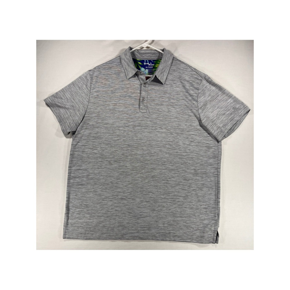 Birdie Bound Mens XL Grey Space Dye Performance Golf Polo Shirt Short Sleeve